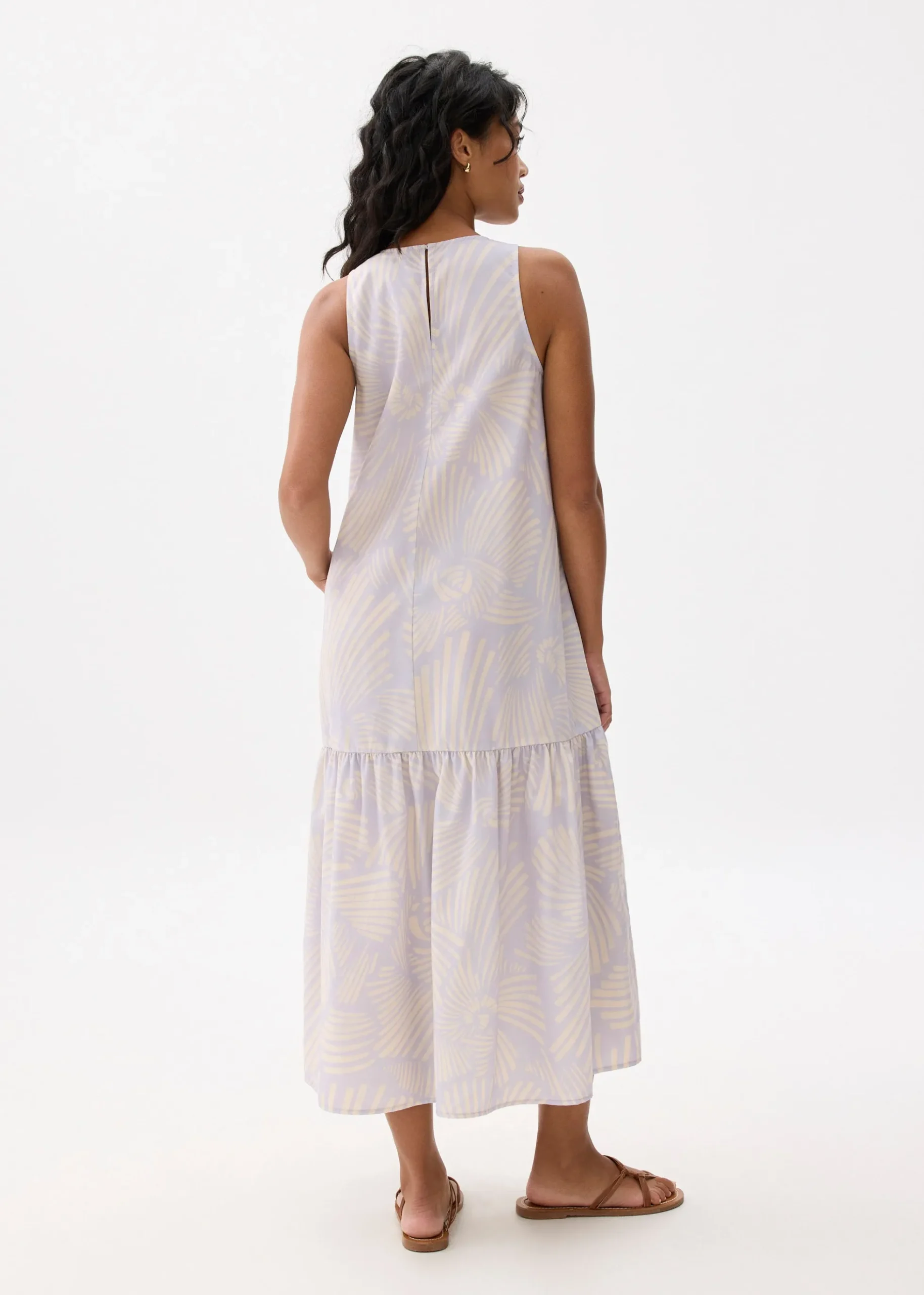 Drop Waist Trapeze Maxi Dress
