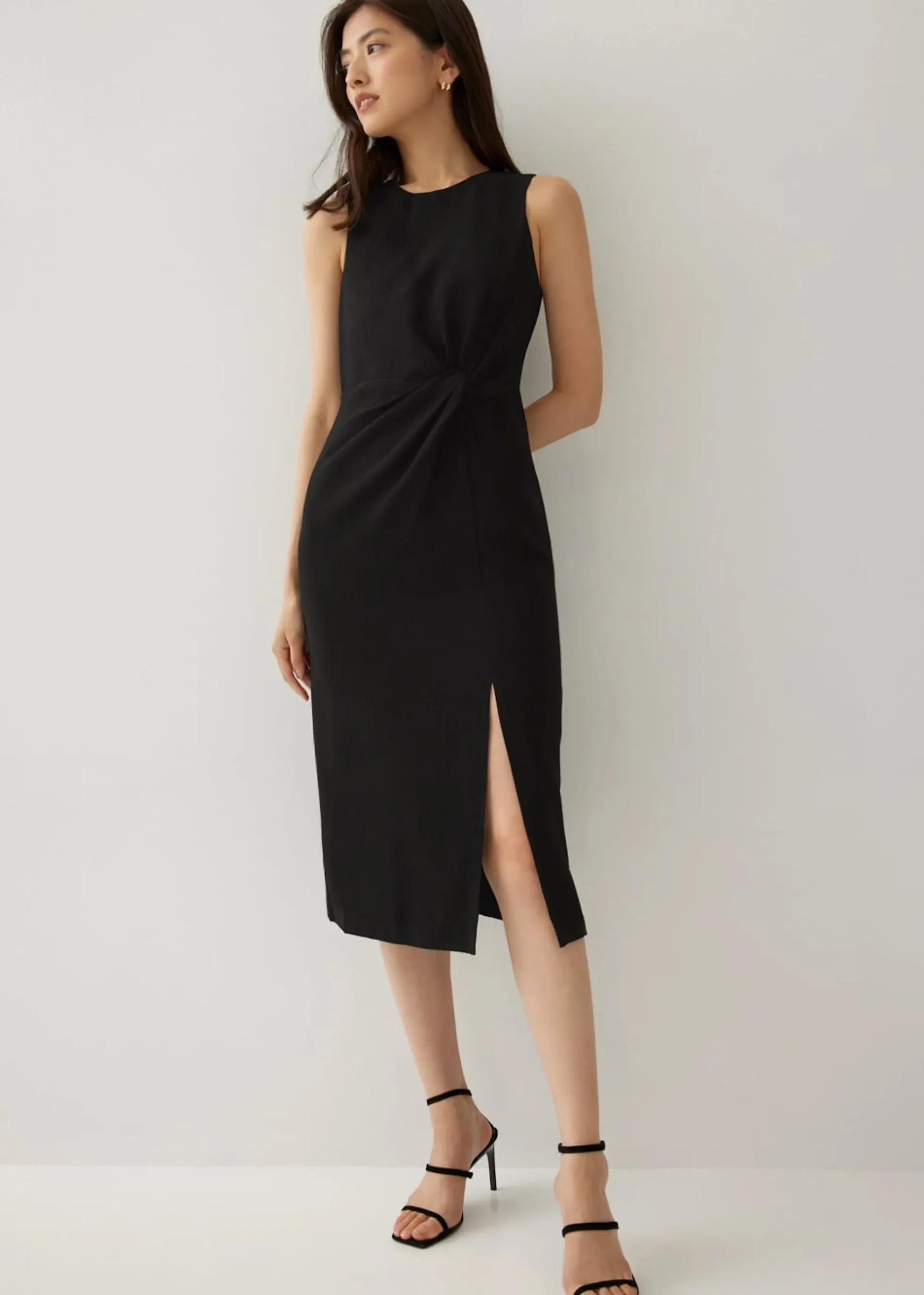 Eartha Textured Side Twist Dress