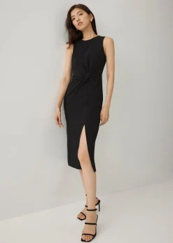 Eartha Textured Side Twist Dress