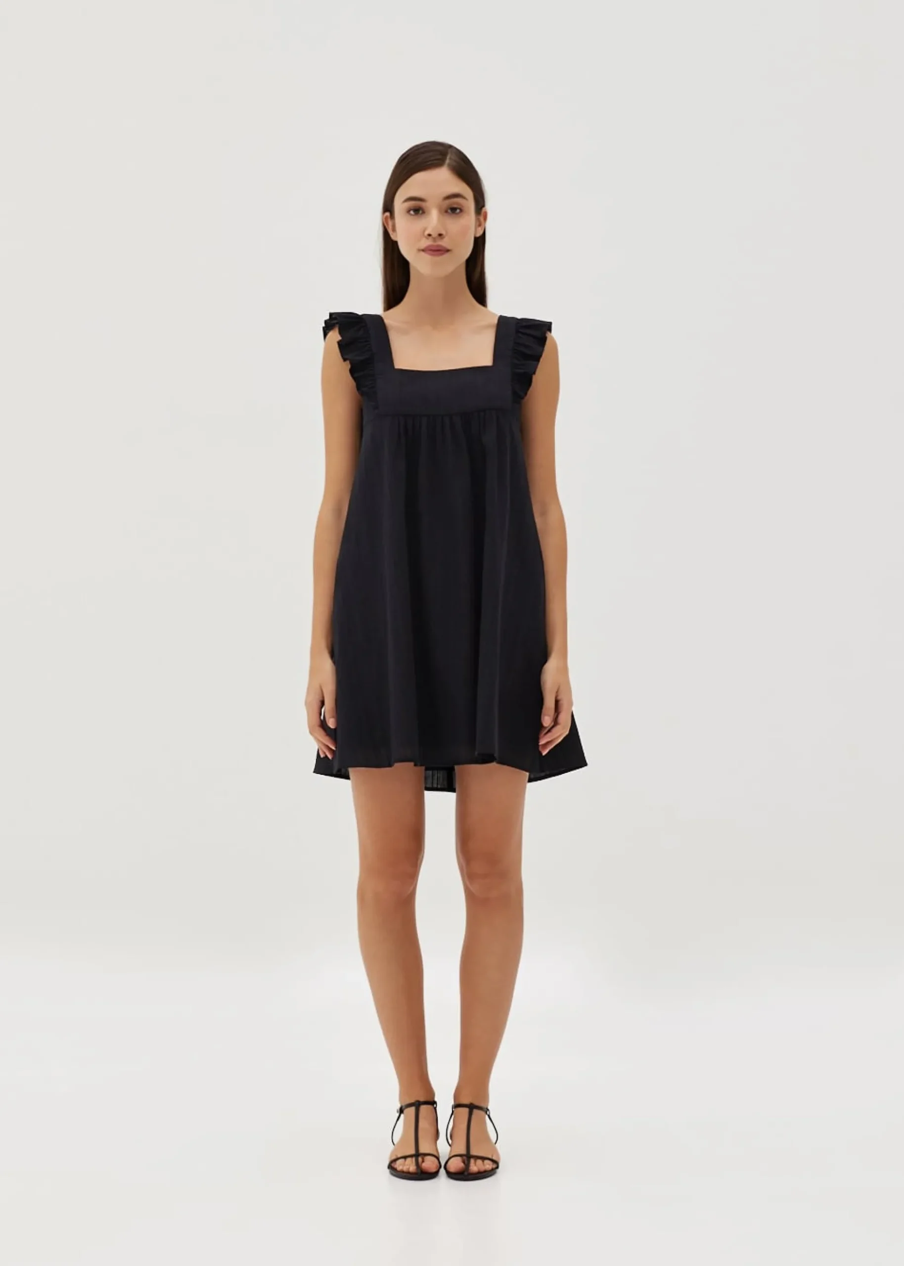 Effie Textured Frill Babydoll Dress