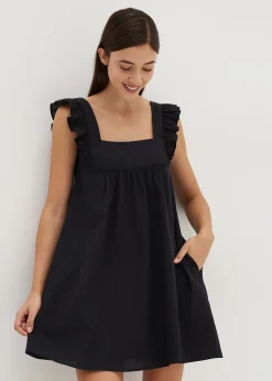 Effie Textured Frill Babydoll Dress