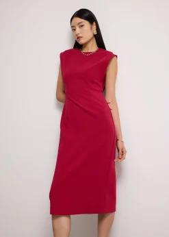 Eika Panelled Cap Sleeve Column Midi Dress