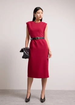 Eika Panelled Cap Sleeve Column Midi Dress