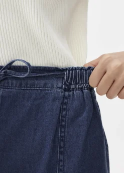 Elastic Chambray High Rise Shorts