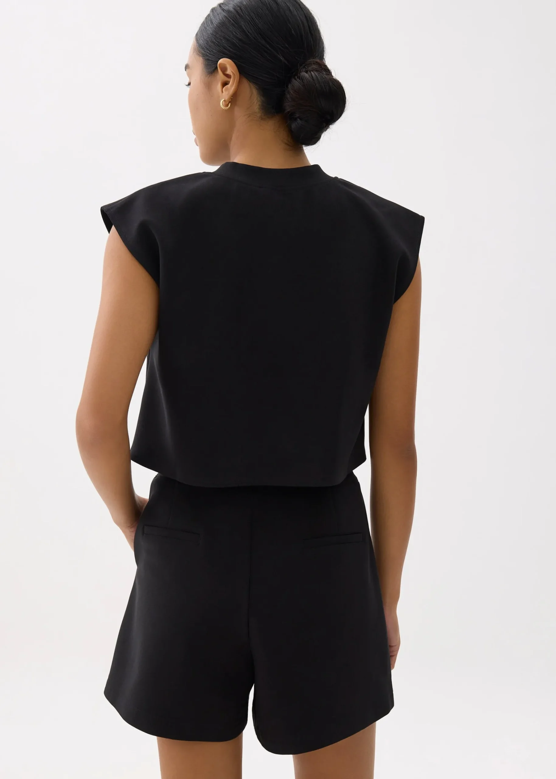 Elastic High Waist A-line Shorts