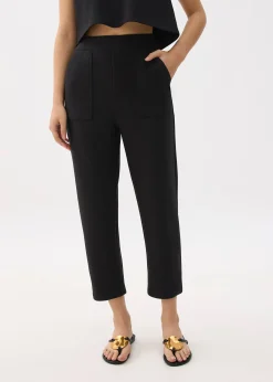 Elastic Peg Leg Pants