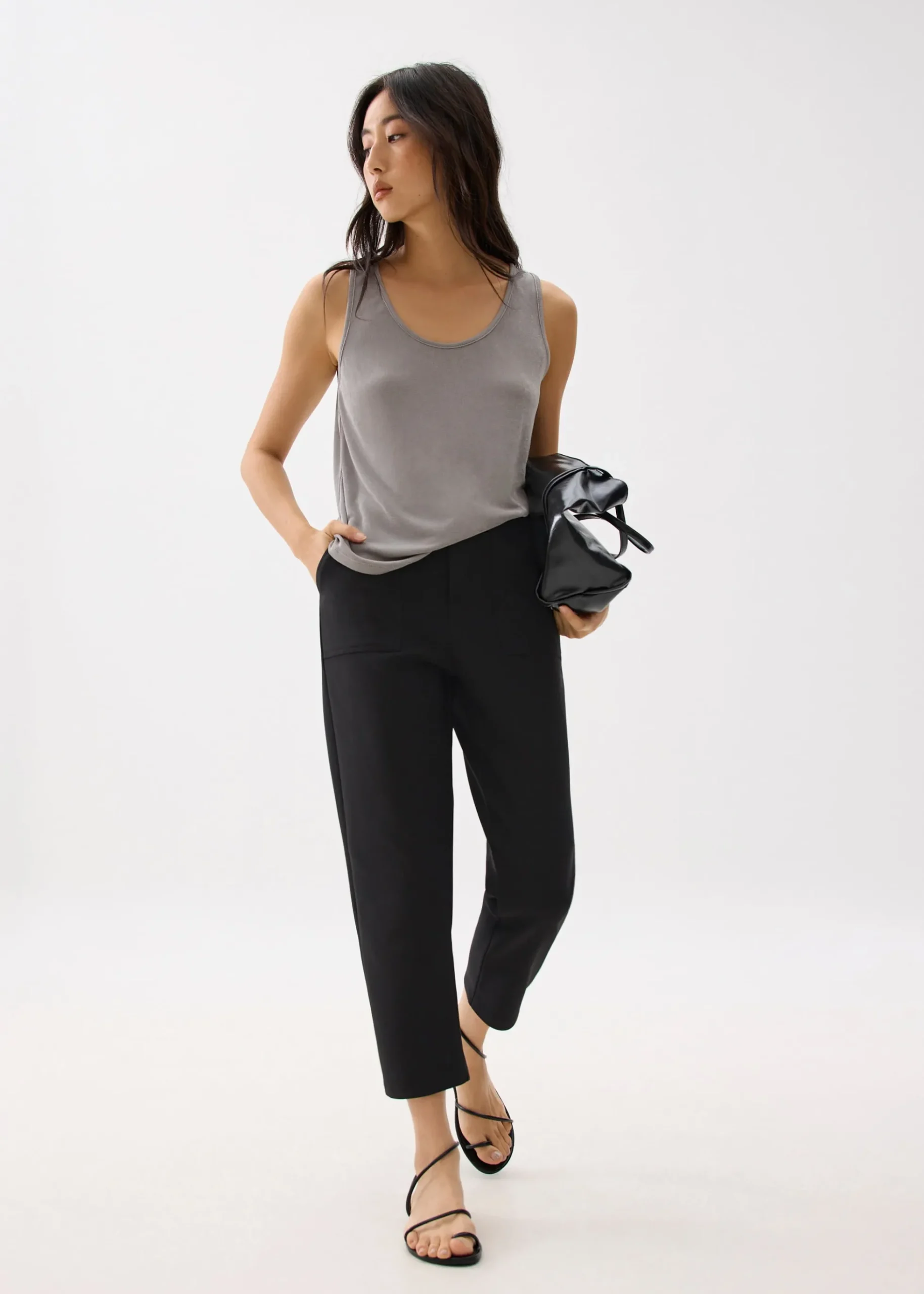 Elastic Peg Leg Pants