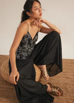 Elastic Wide Leg Palazzo Pants