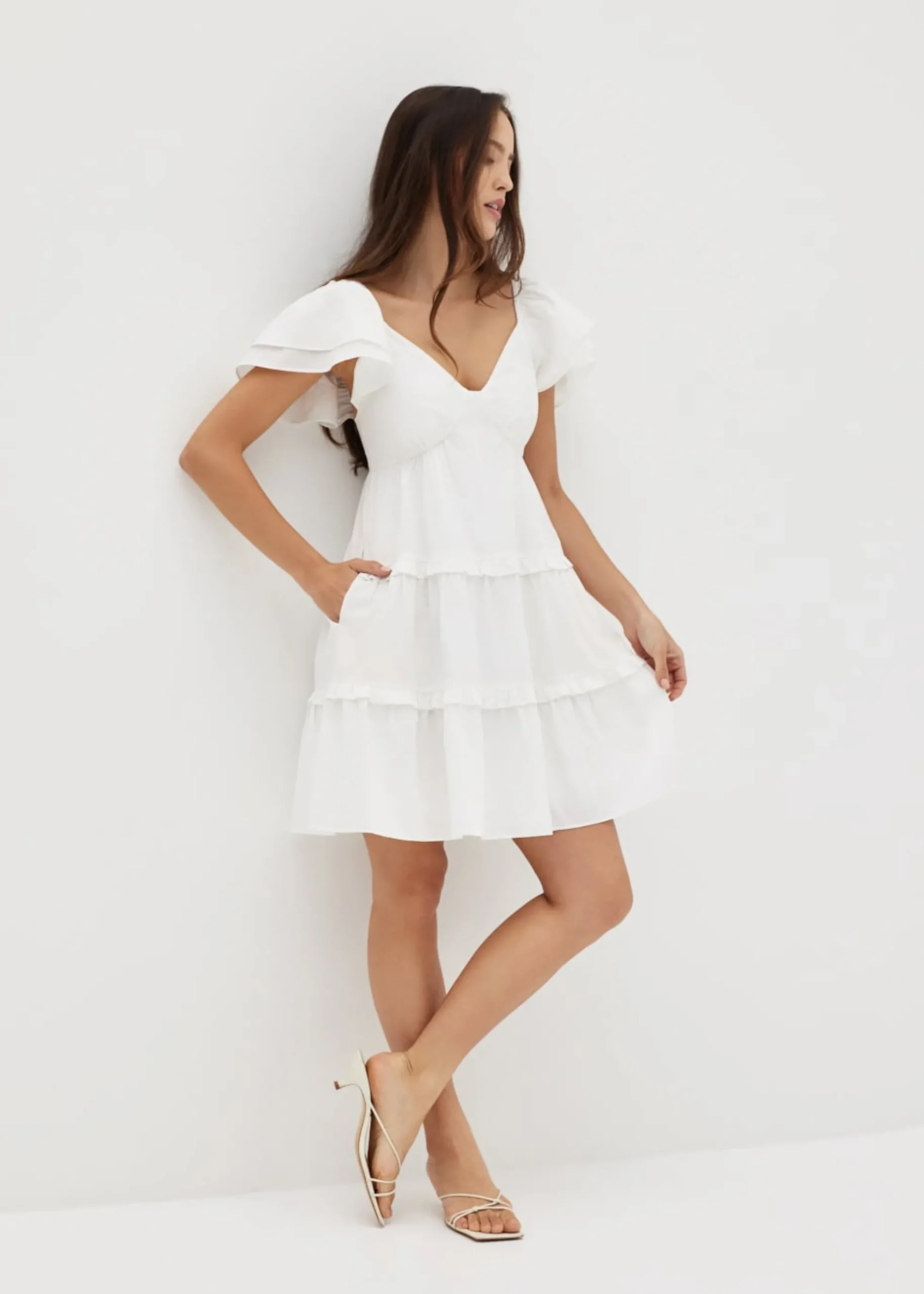 Elayne Cotton Flare Mini Dress