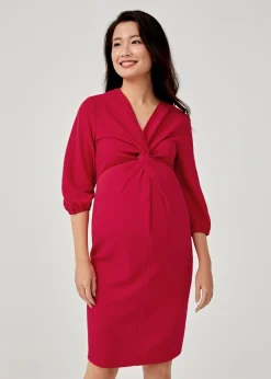 Eleonara Maternity Knot Front Bodycon Dress