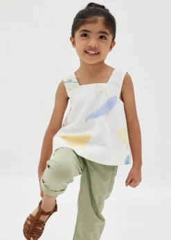 Elim Square Neck A-line Top in Summer Playthings