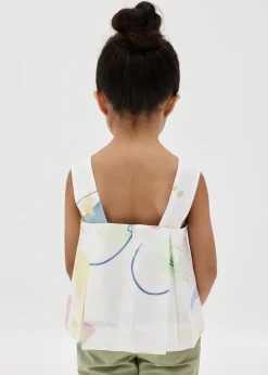 Elim Square Neck A-line Top in Summer Playthings