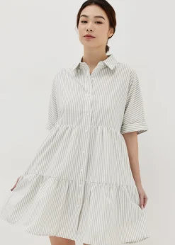 Elisia Tiered Mini Shirt Dress