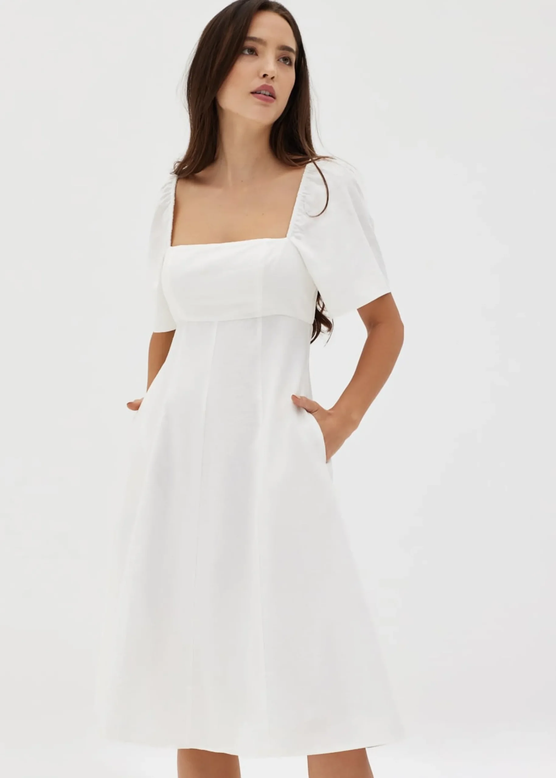Elisse Linen Fit & Flare Dress