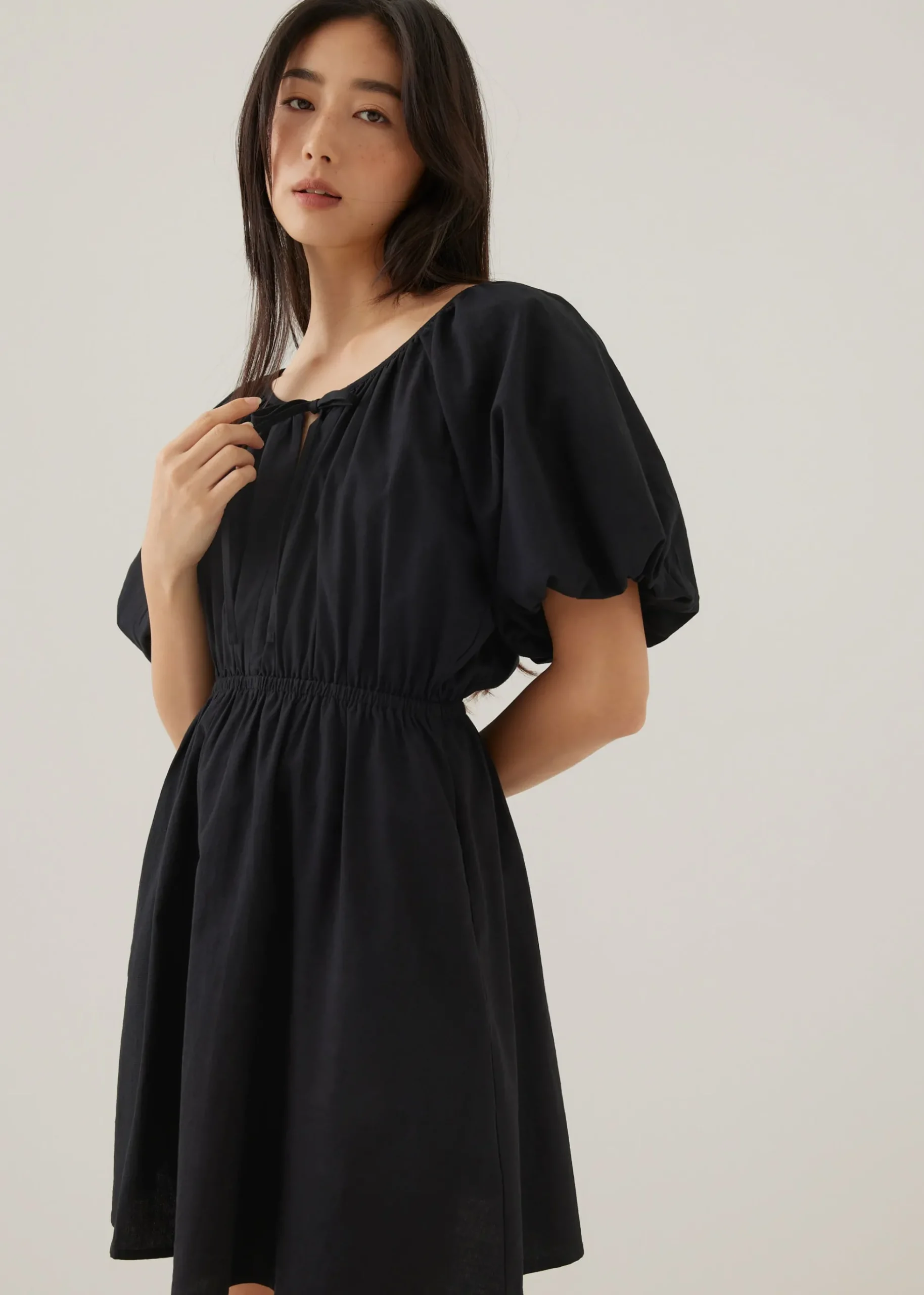 Ellamay Cotton Puff Sleeve Mini Dress