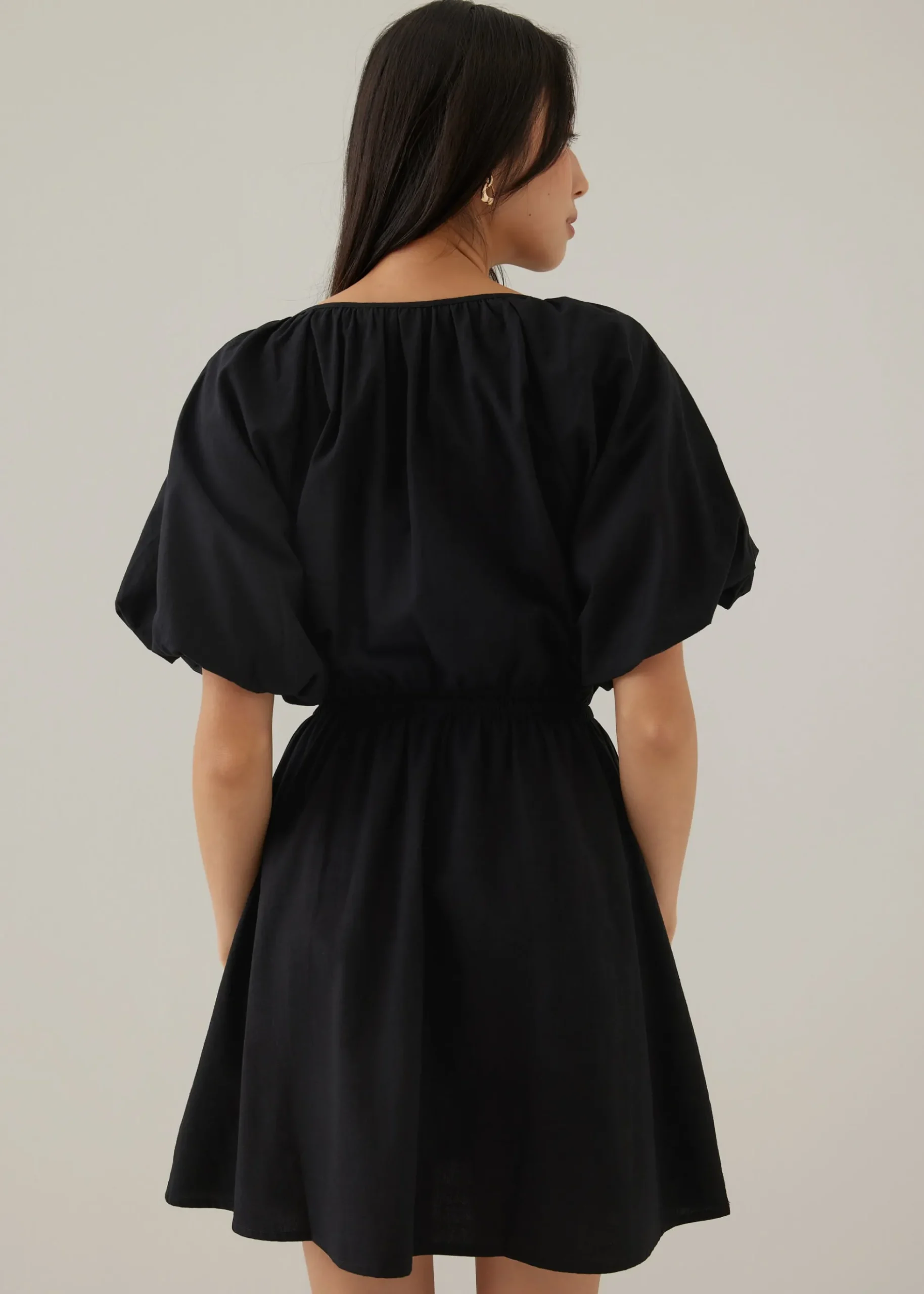 Ellamay Cotton Puff Sleeve Mini Dress