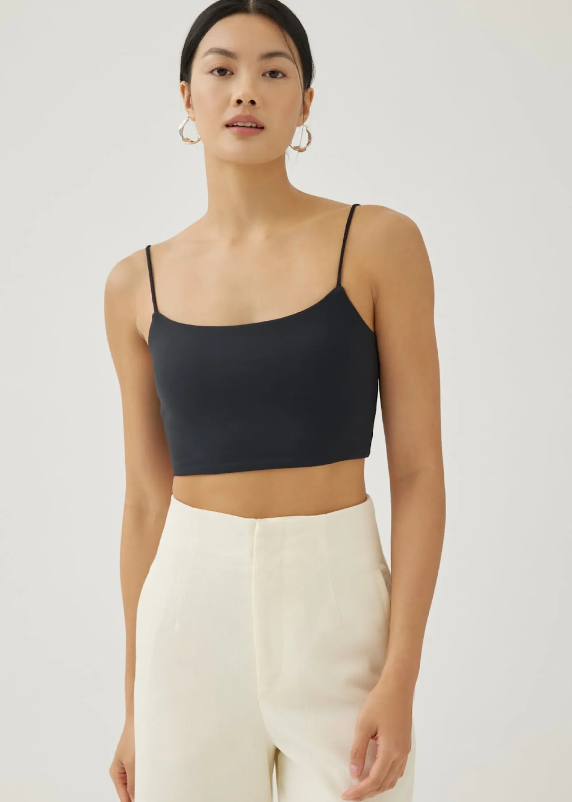 Elorie Padded Jersey Crop Camisole