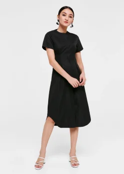 Elyse Pleated Button-down Shirt Dress