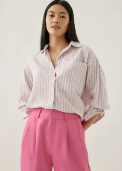 Elyza Striped Oversized Shirt