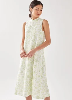 Emberetta Broderie Midi Dress