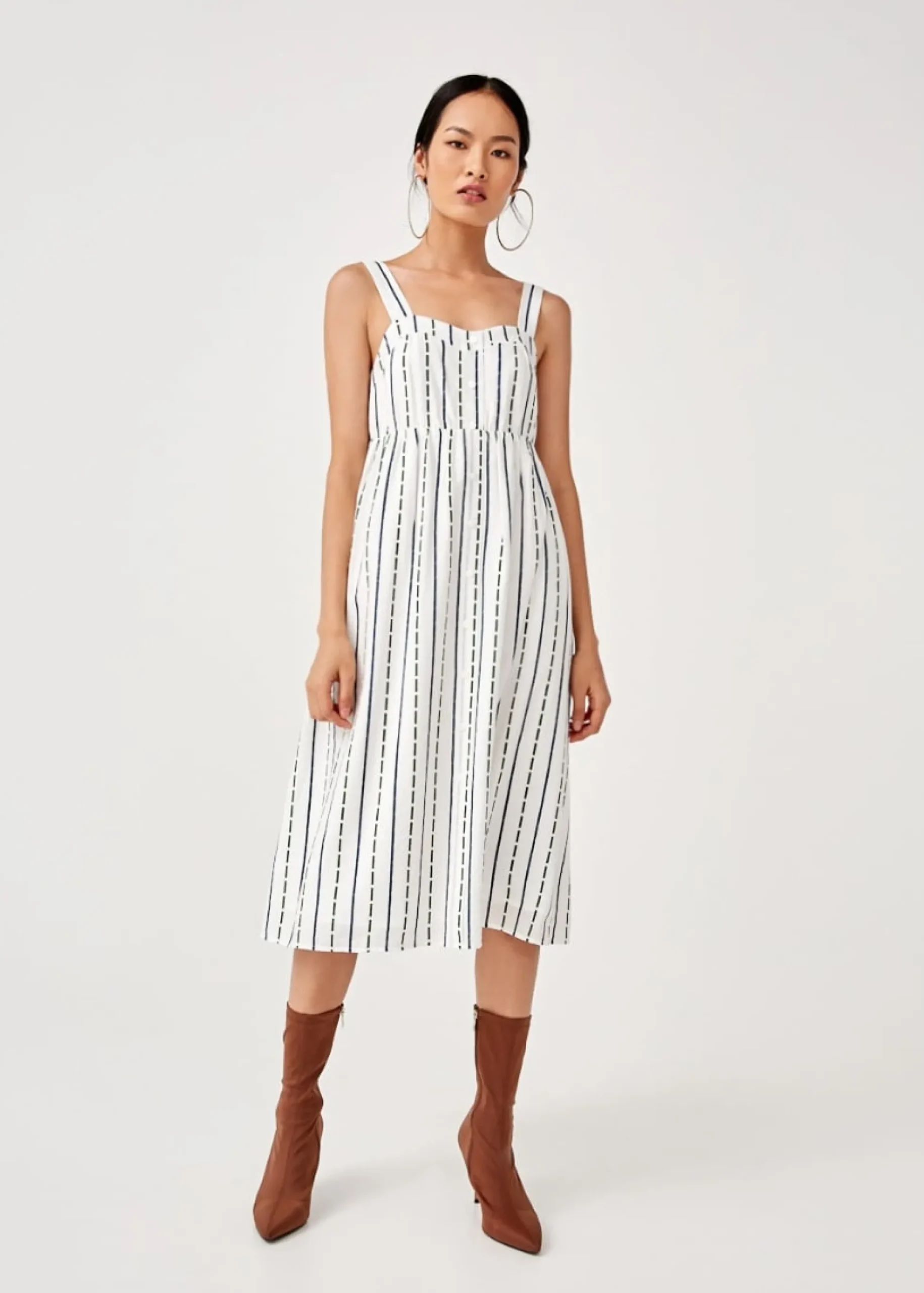 Emery Maternity Button Down Midi Dress