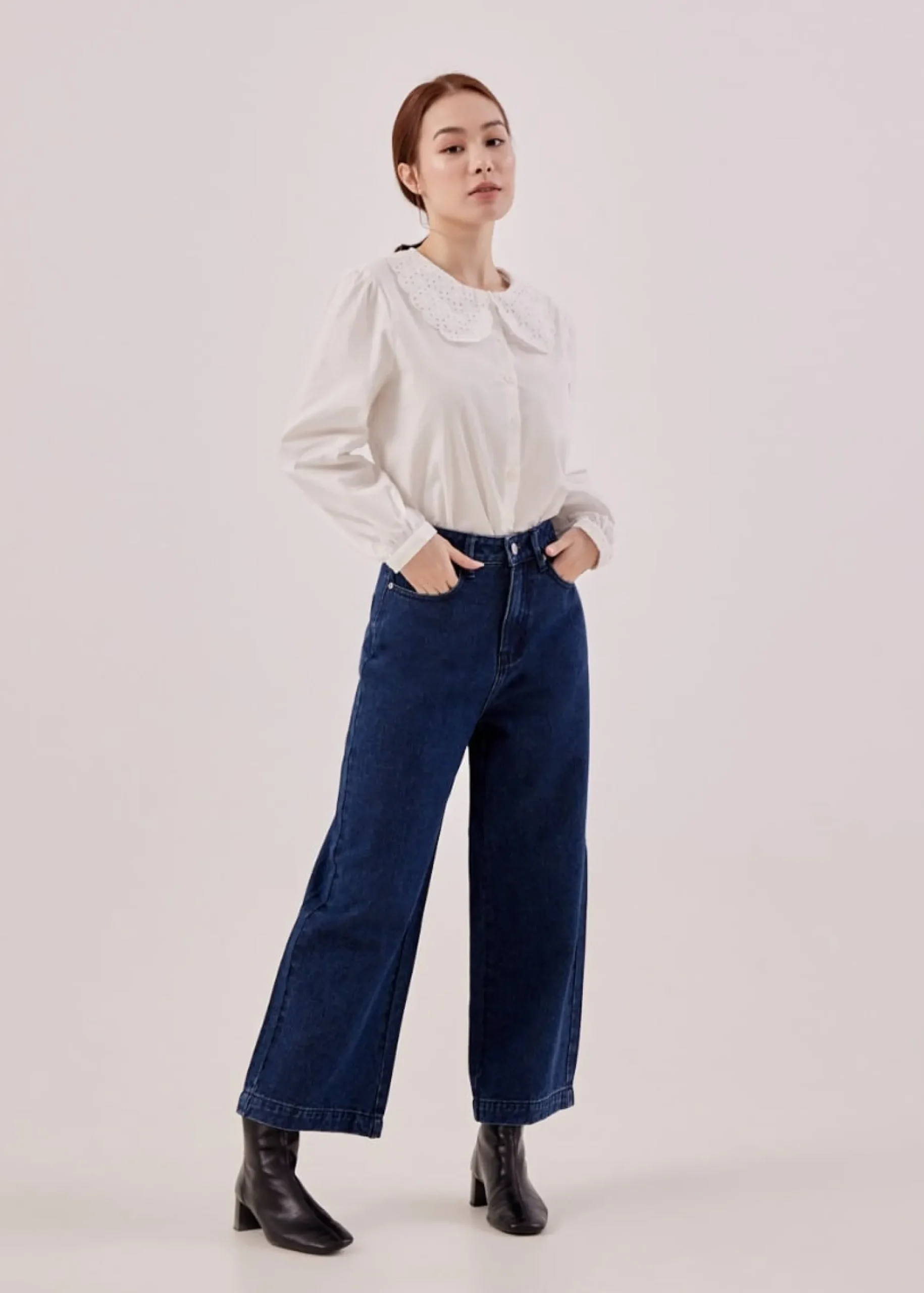 Endera Contrast Collar Blouse