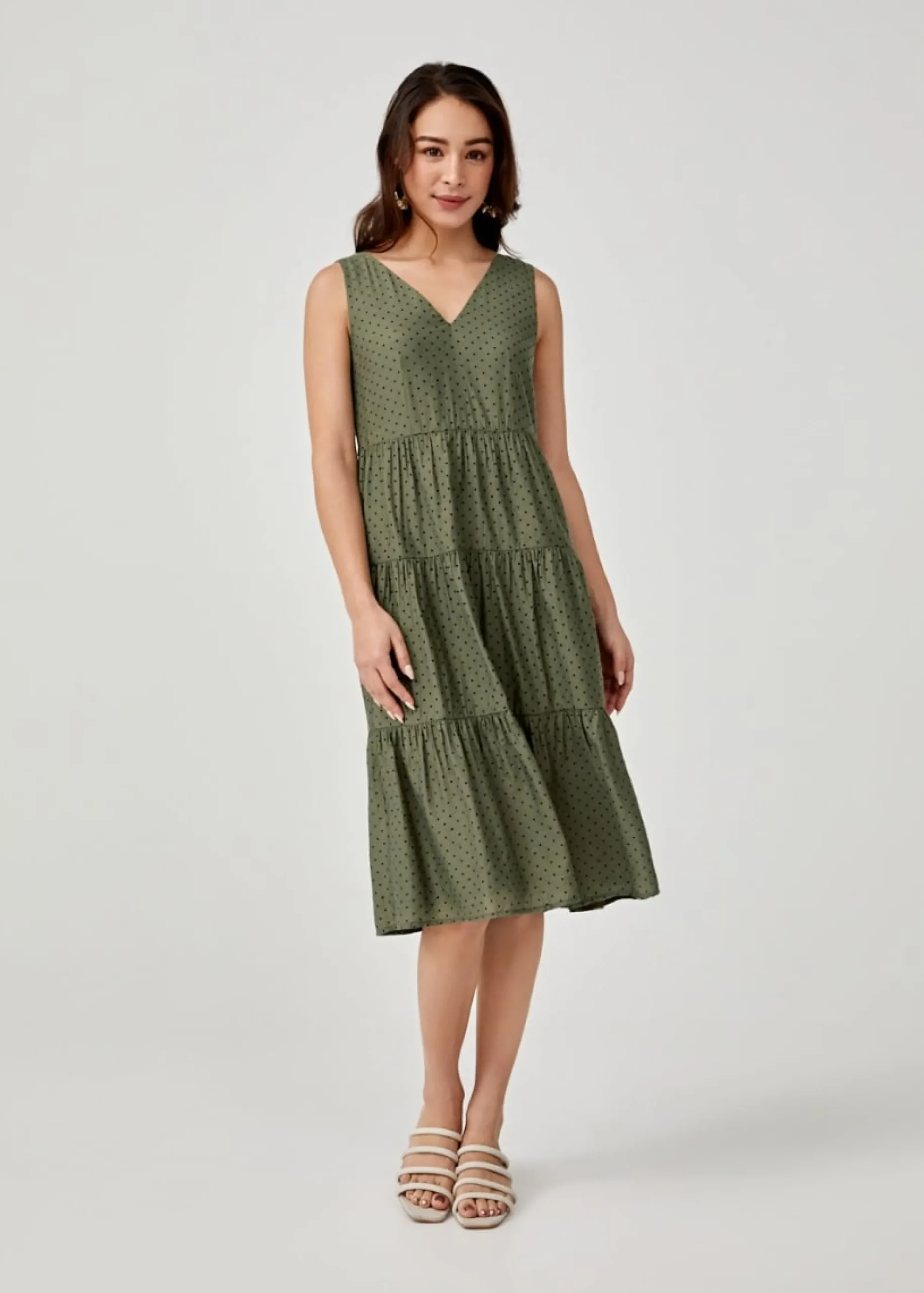 Endora Ruched Midi Dress