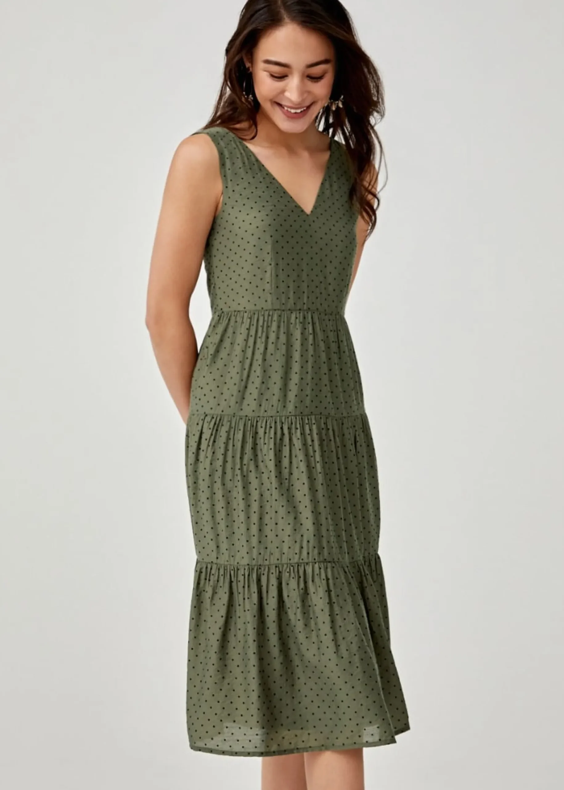 Endora Ruched Midi Dress