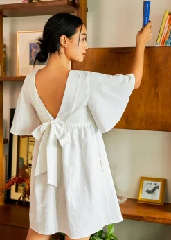 Enza Textured Tie Back Dress
