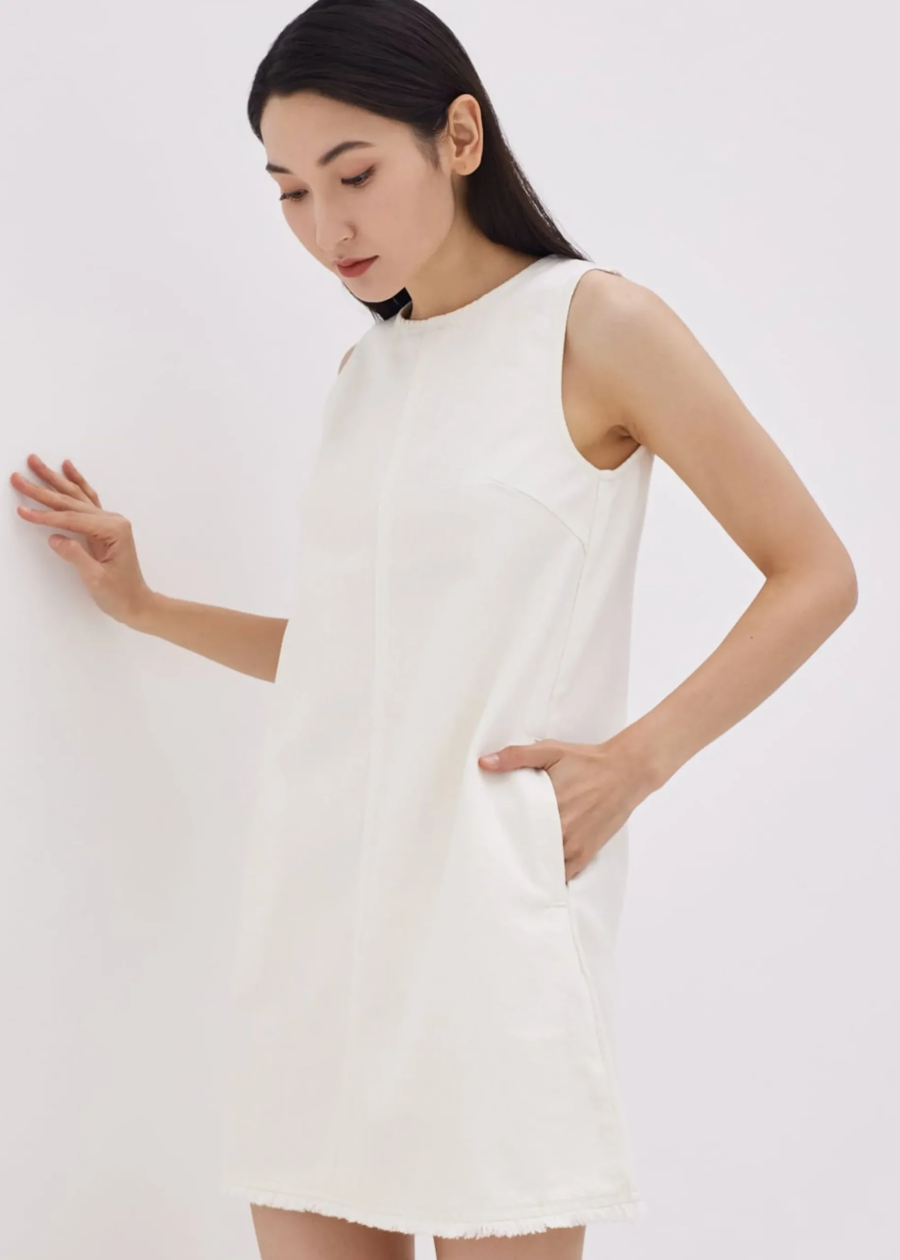 Erise Cotton Shift Mini Dress