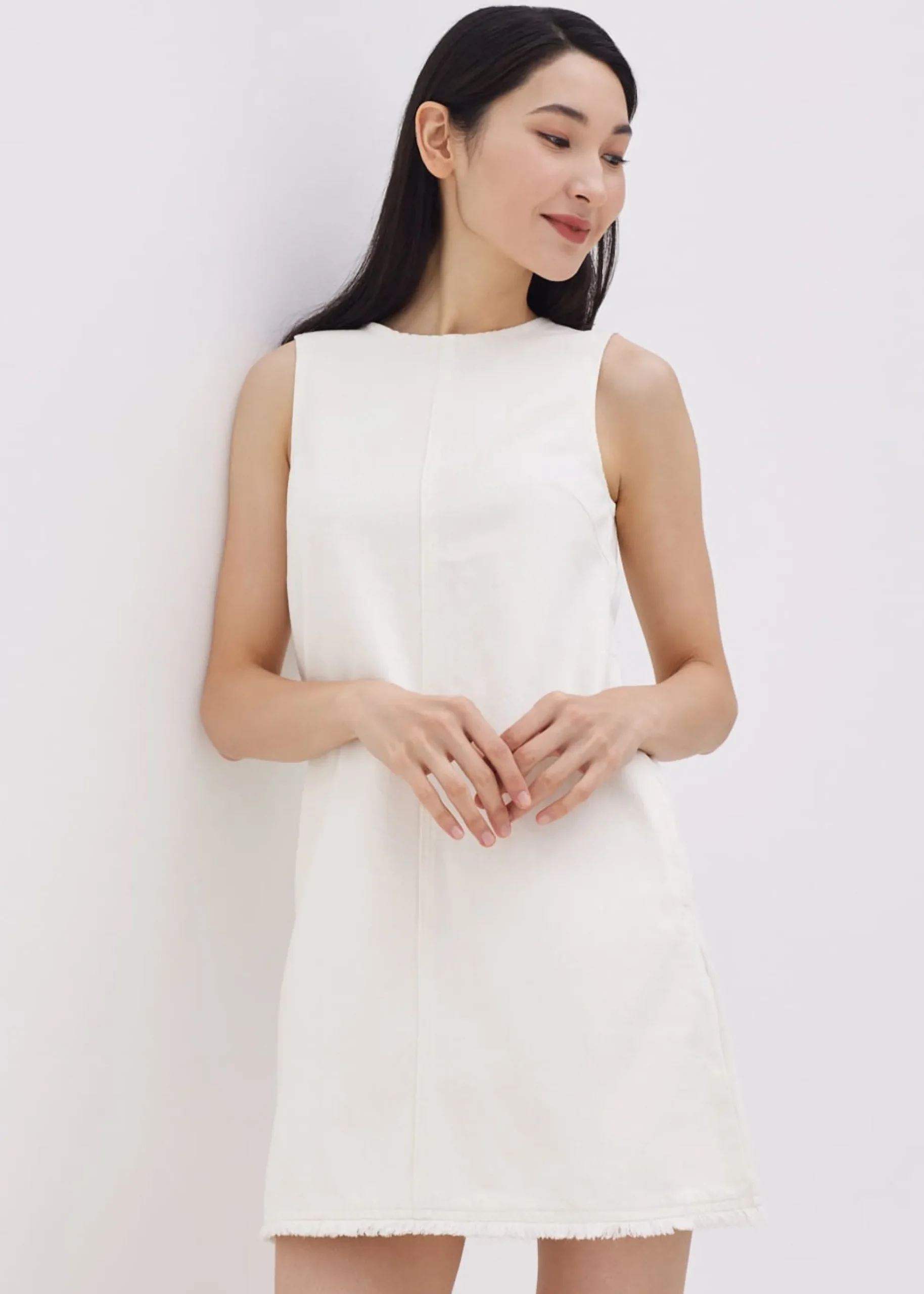 Erise Cotton Shift Mini Dress