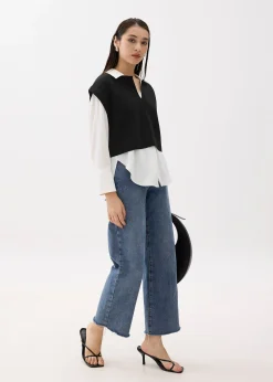 Esha Knit Crop Shell Top