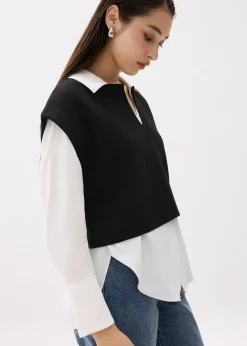 Esha Knit Crop Shell Top