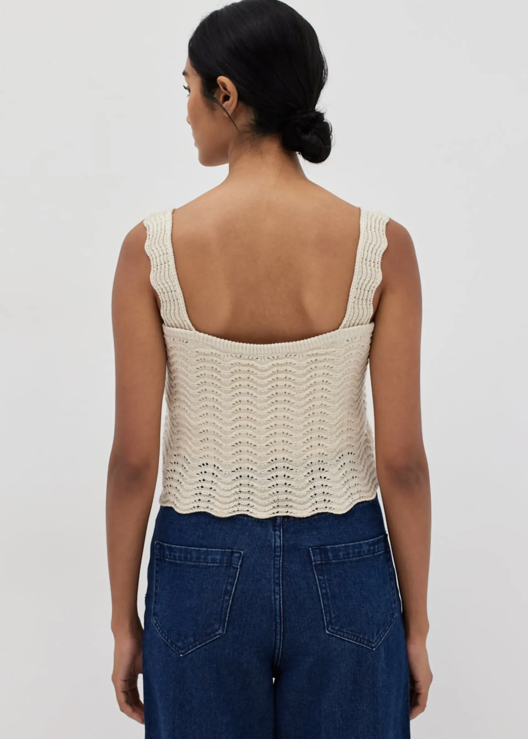 Esmee Scallop Edge Crop Top
