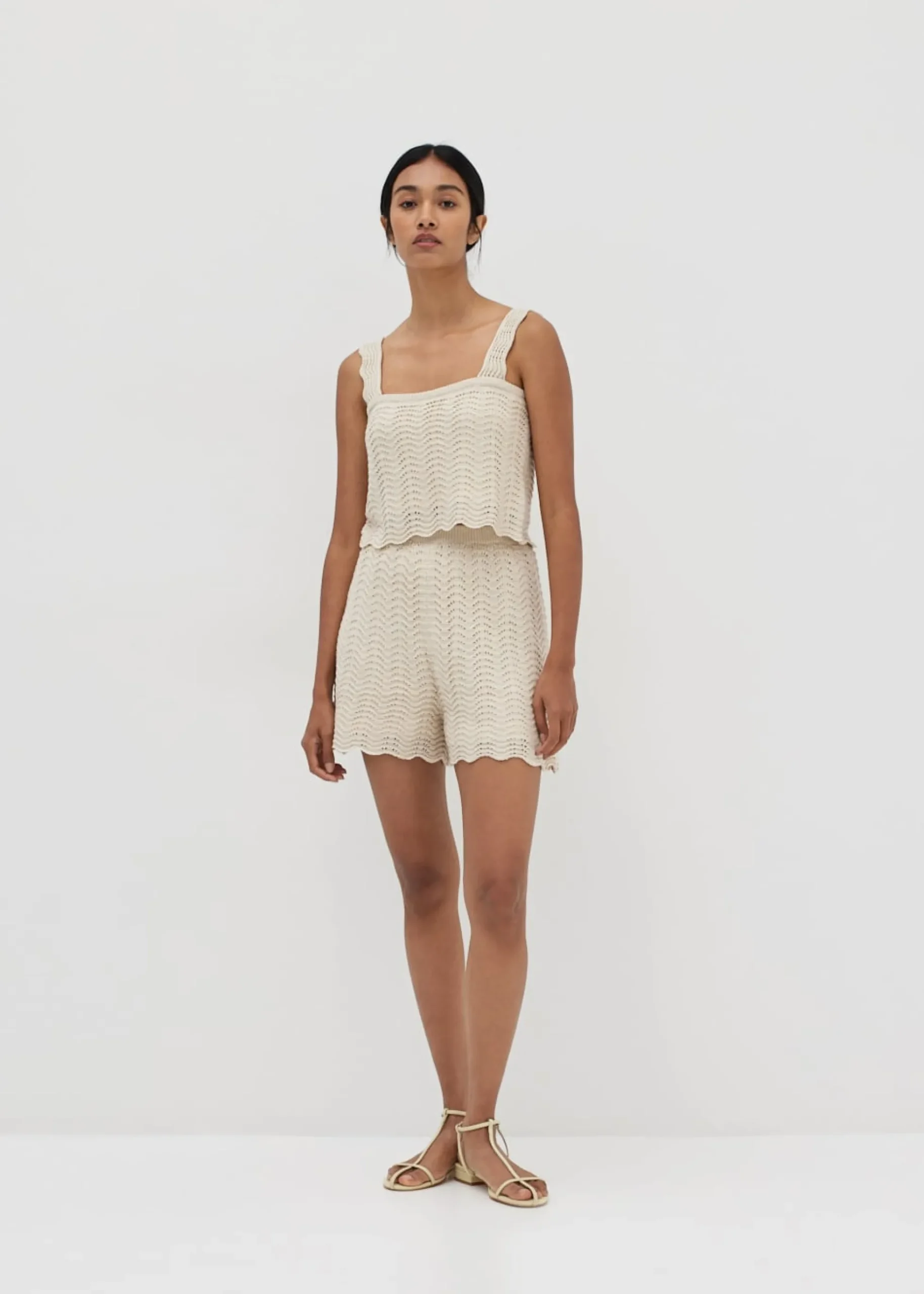 Esmee Scallop Edge Crop Top