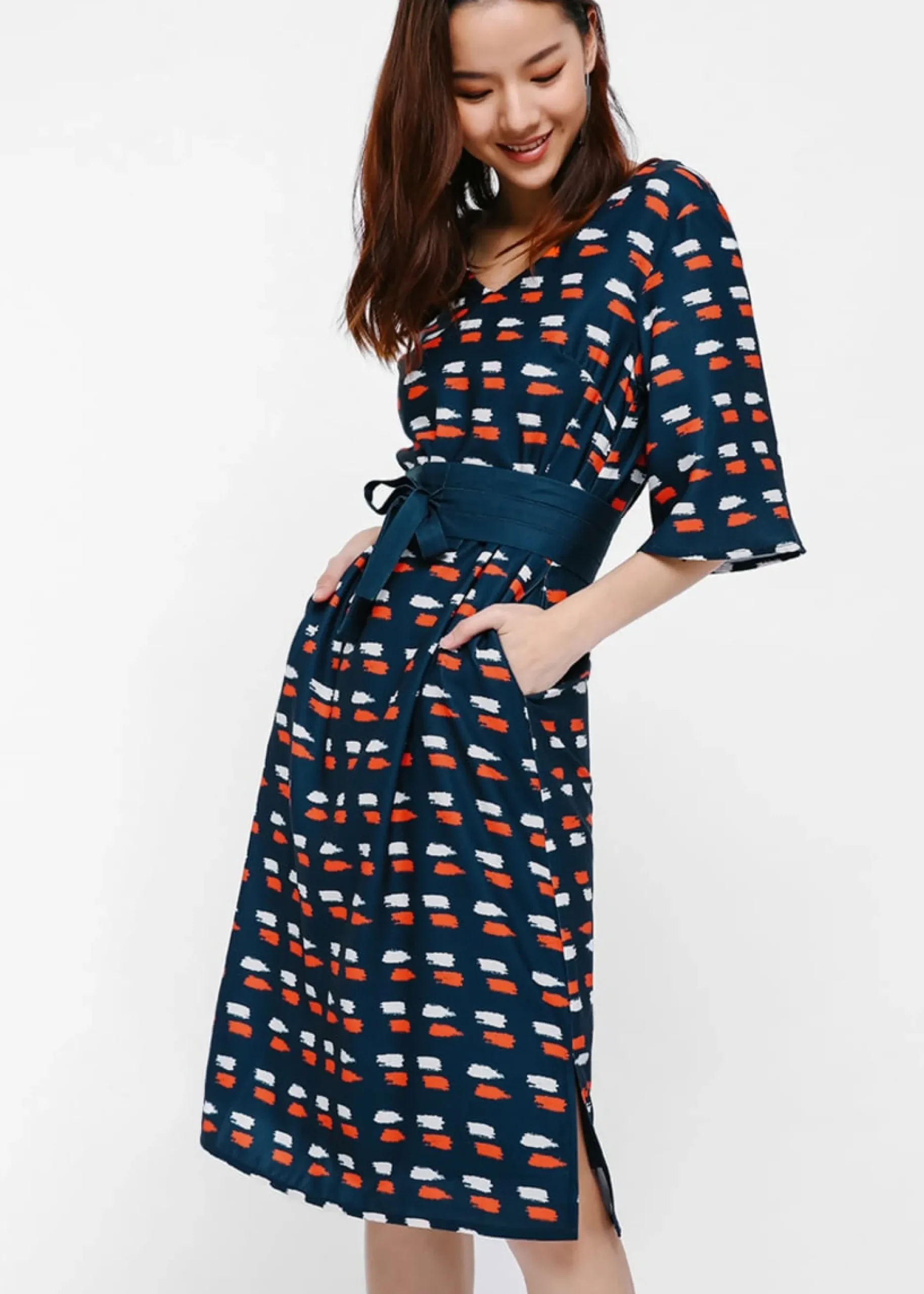 Etta Printed Kimono Dress