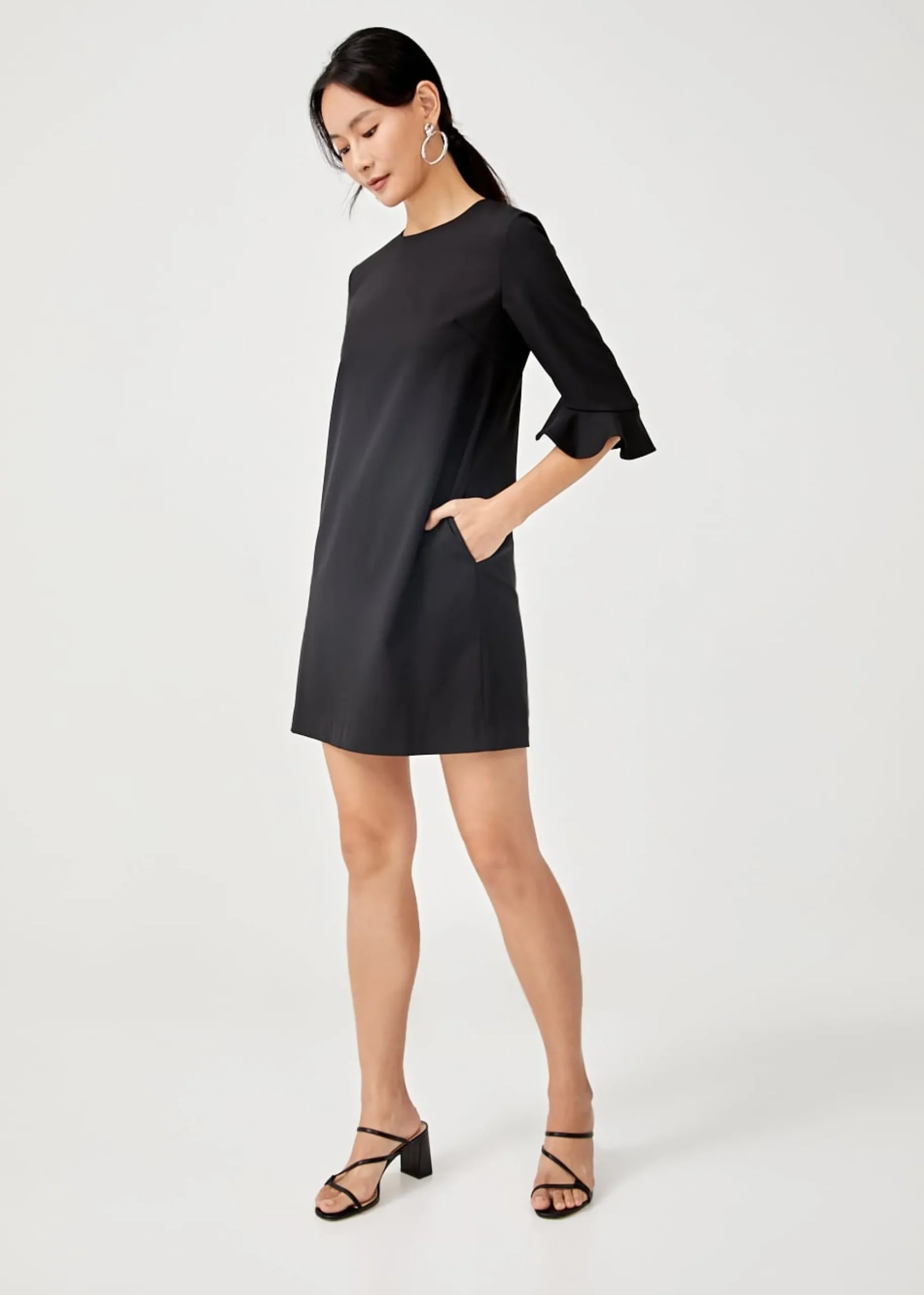 Eudora Ruffle Hem Shift Dress