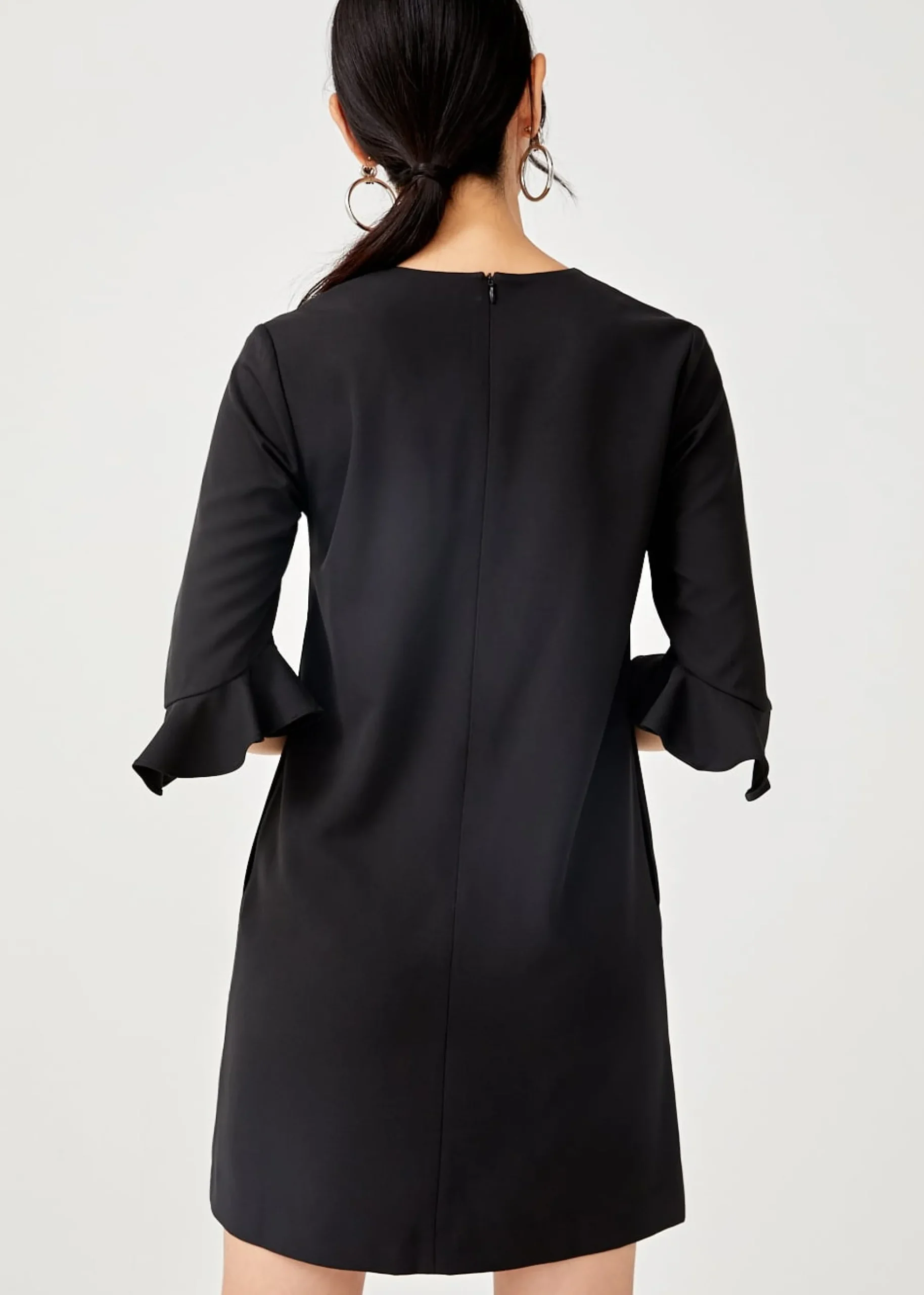 Eudora Ruffle Hem Shift Dress