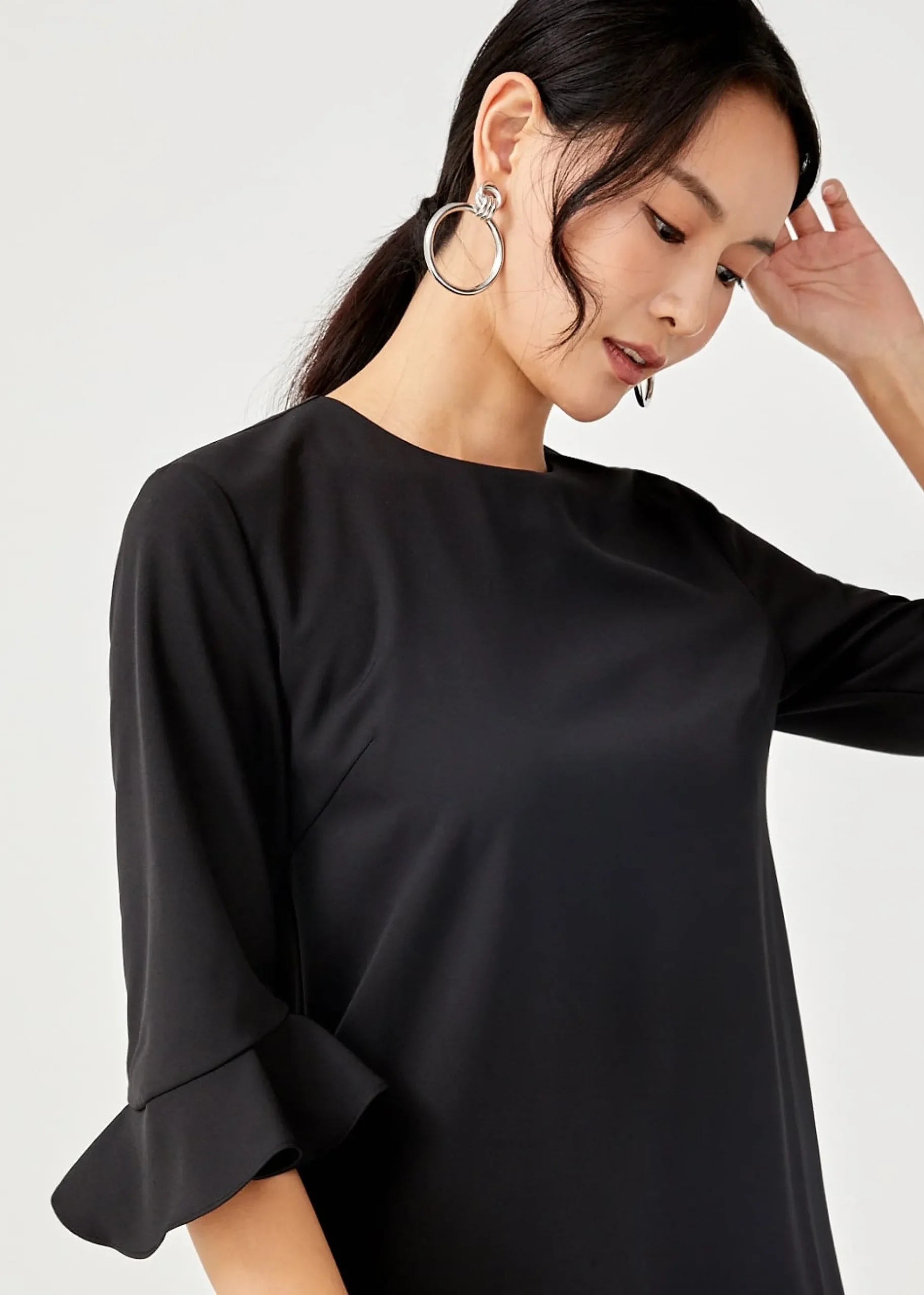 Eudora Ruffle Hem Shift Dress