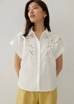 Eugenie Openwork Embroidered Shirt