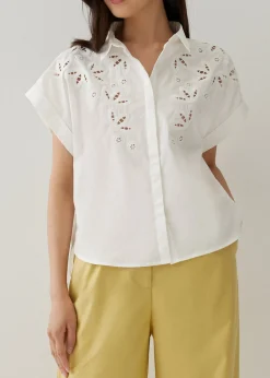 Eugenie Openwork Embroidered Shirt