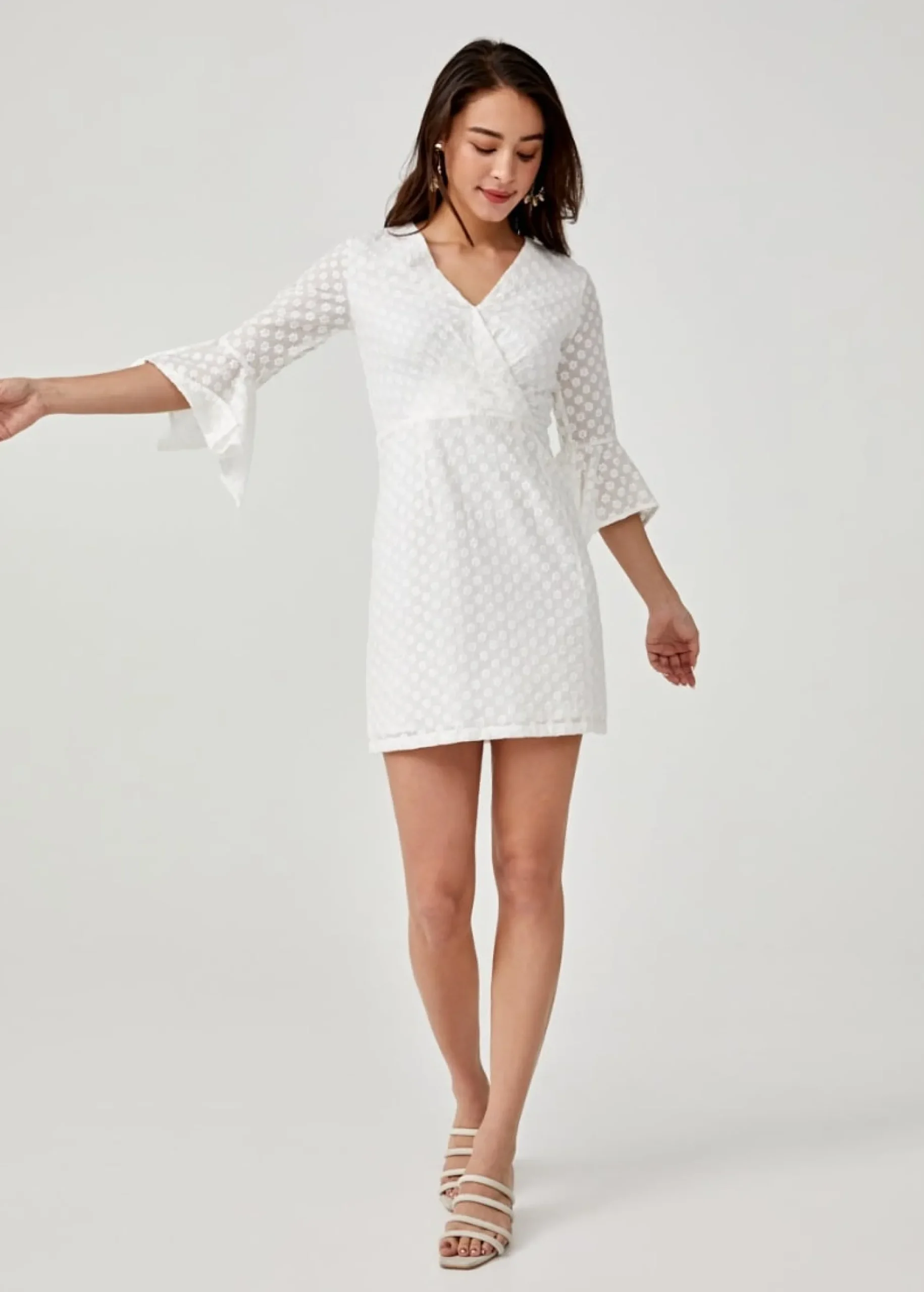 Eusebia Broderie Anglaise A-line Dress