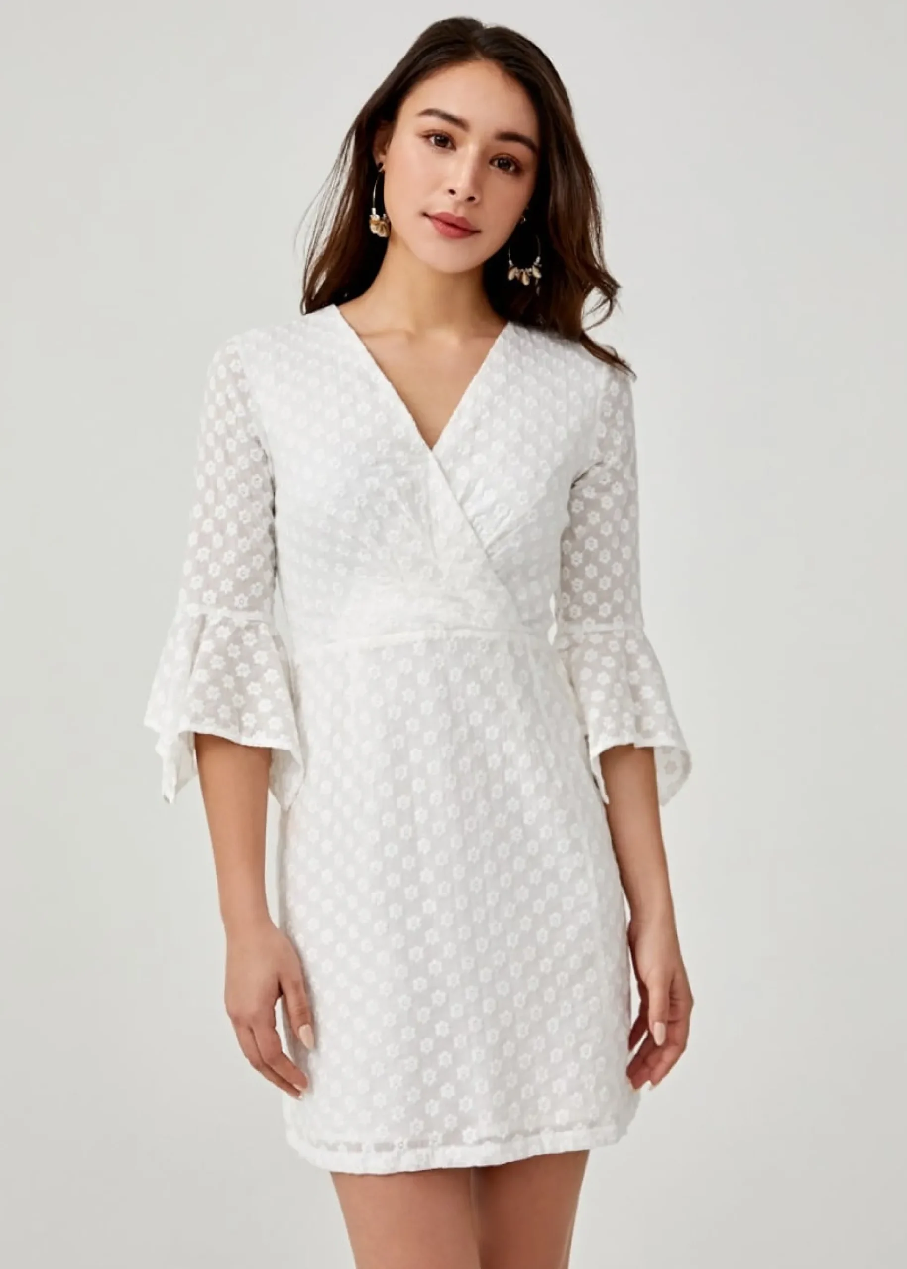 Eusebia Broderie Anglaise A-line Dress