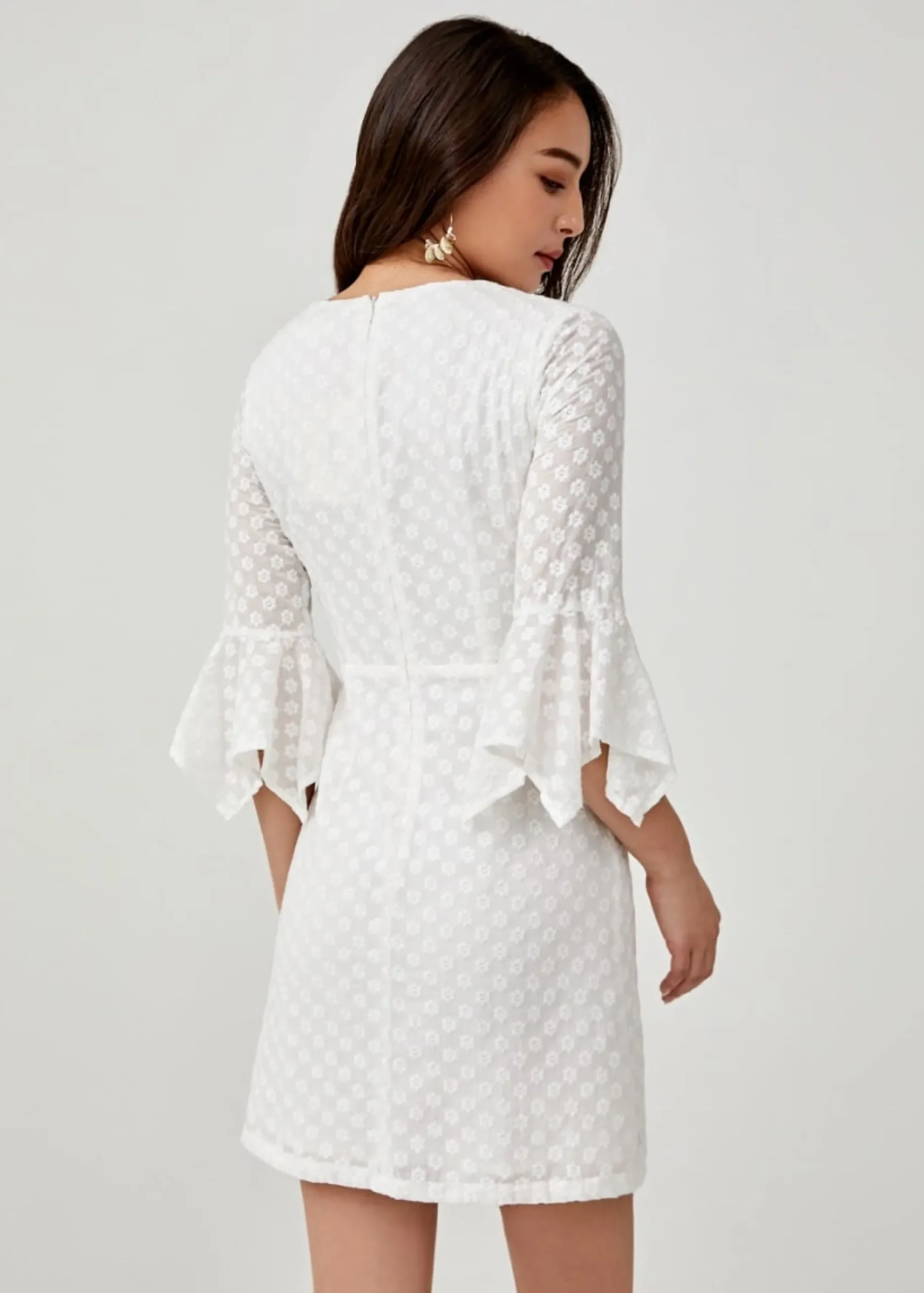Eusebia Broderie Anglaise A-line Dress