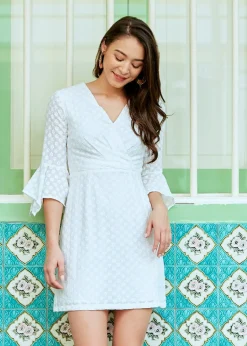 Eusebia Broderie Anglaise A-line Dress