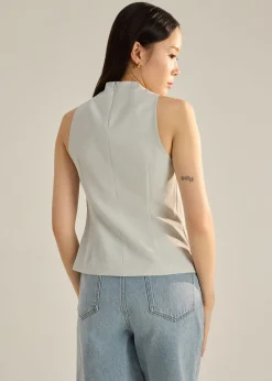 Eva Melange Halter Top