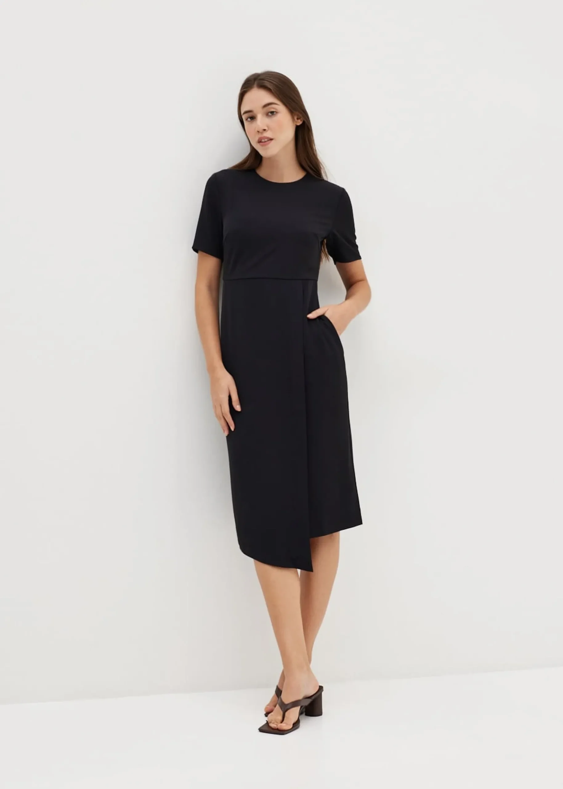 Evalynn Asymmetrical Column Dress