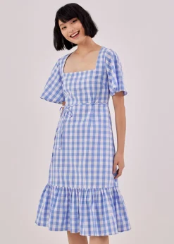 Evelin Gingham Tiered Dress