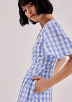Evelin Gingham Tiered Dress