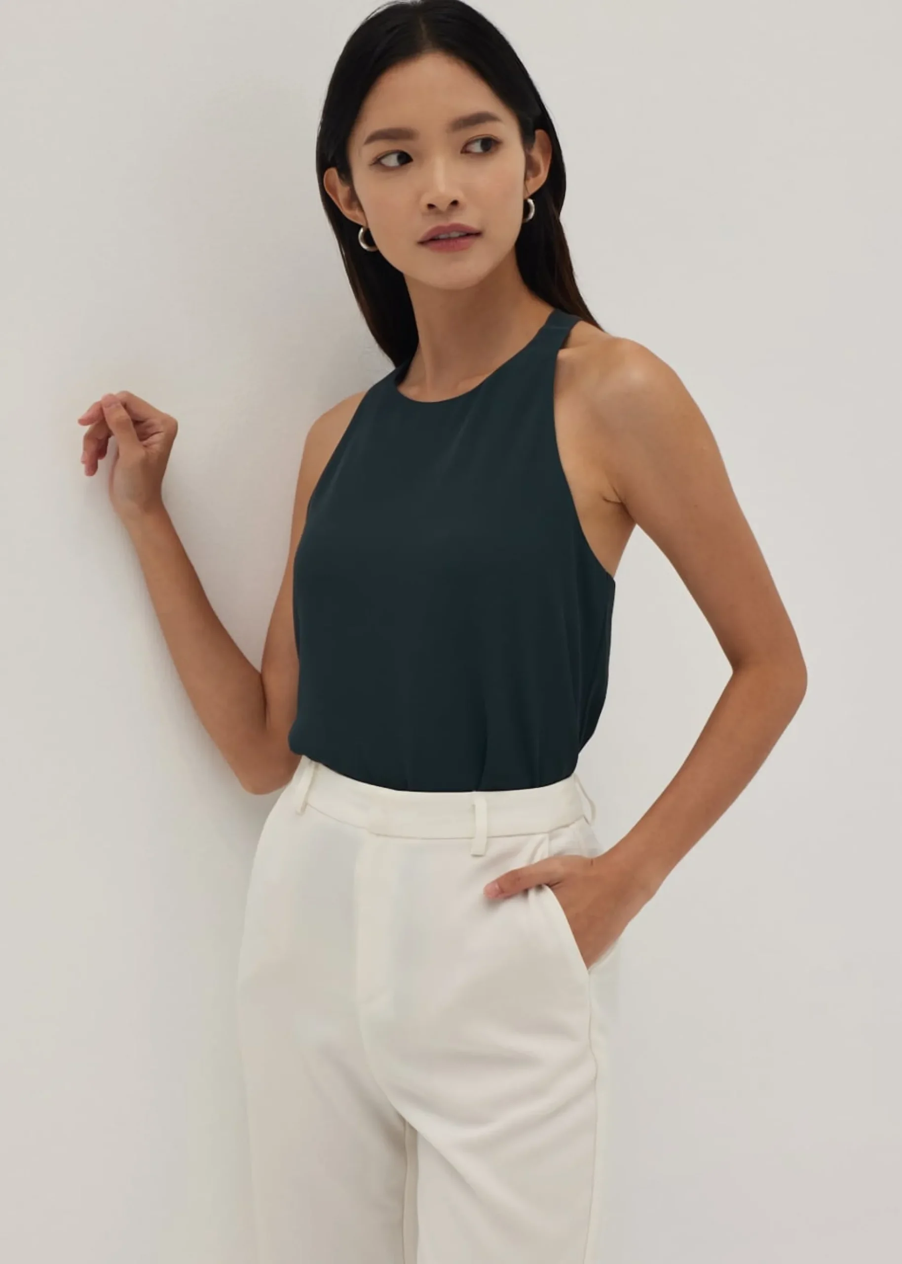 Evelyn Cross Back Shell Top